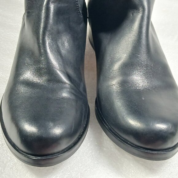 Cole Haan Black Leather & Suede Knee High Riding Boots Women's 8 17" Shaft EUC - Picture 10 of 16